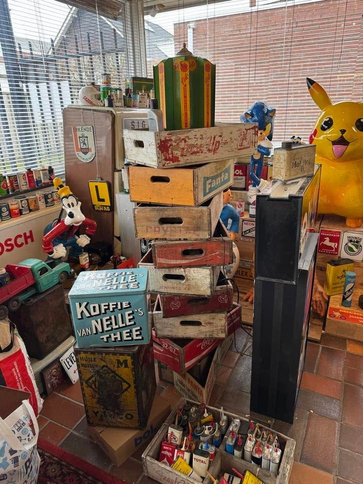 Vintage Dr. Pepper & Coca-Cola Houten Kratten