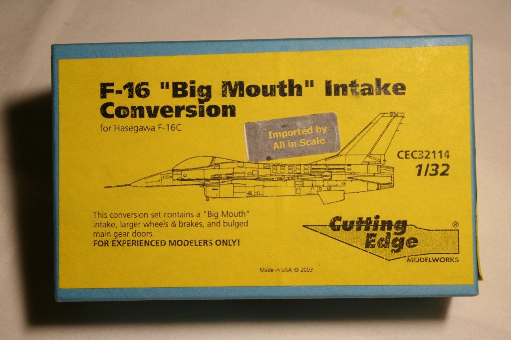 Cutting Edge CEC32114 1/32 F-16 "Big Mouth" conversion, Enlèvement ou Envoi, Comme neuf, Avion, Plus grand que 1:72