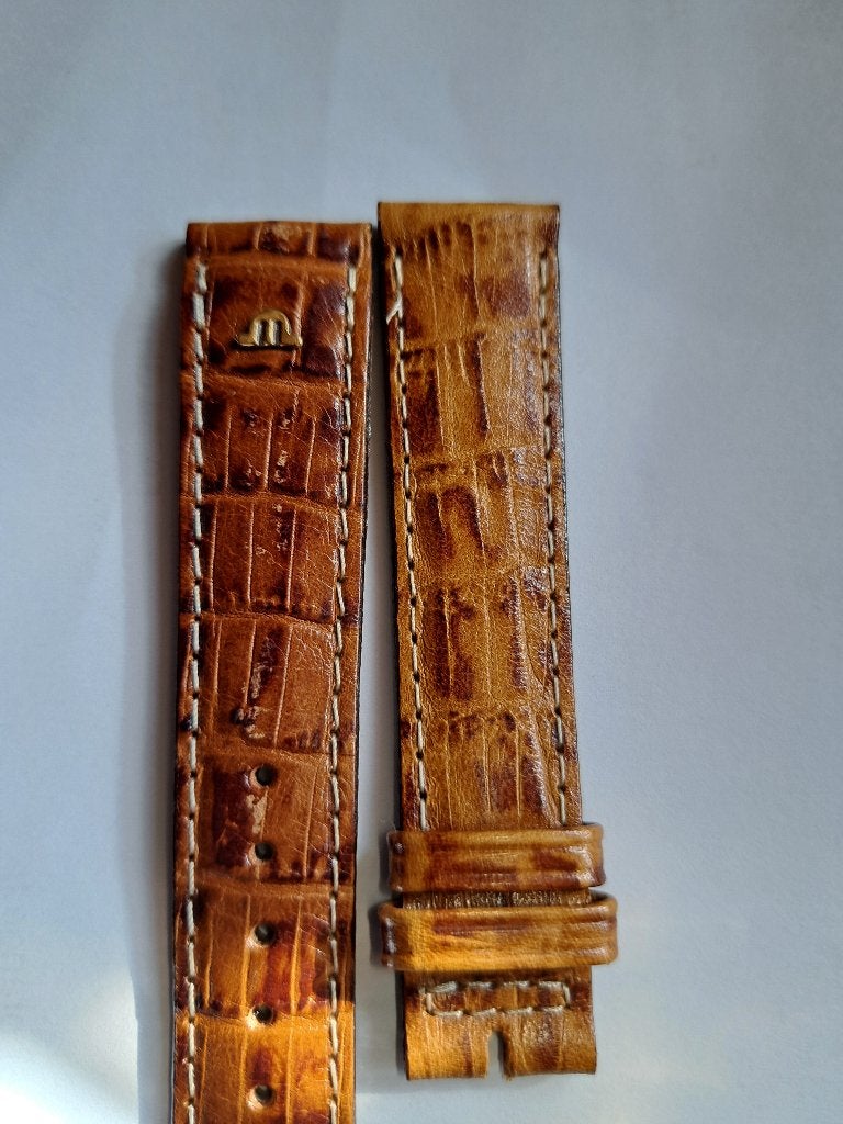 Cuir Véritable Maurice Lacroix jamais utilisé, Bijoux, Sacs & Beauté, Bracelets, Enlèvement ou Envoi, Neuf, Brun, Cuir