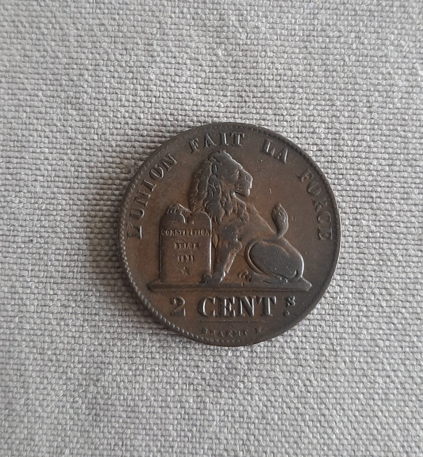 Leopold I - 2 centimes 1864, Verzenden