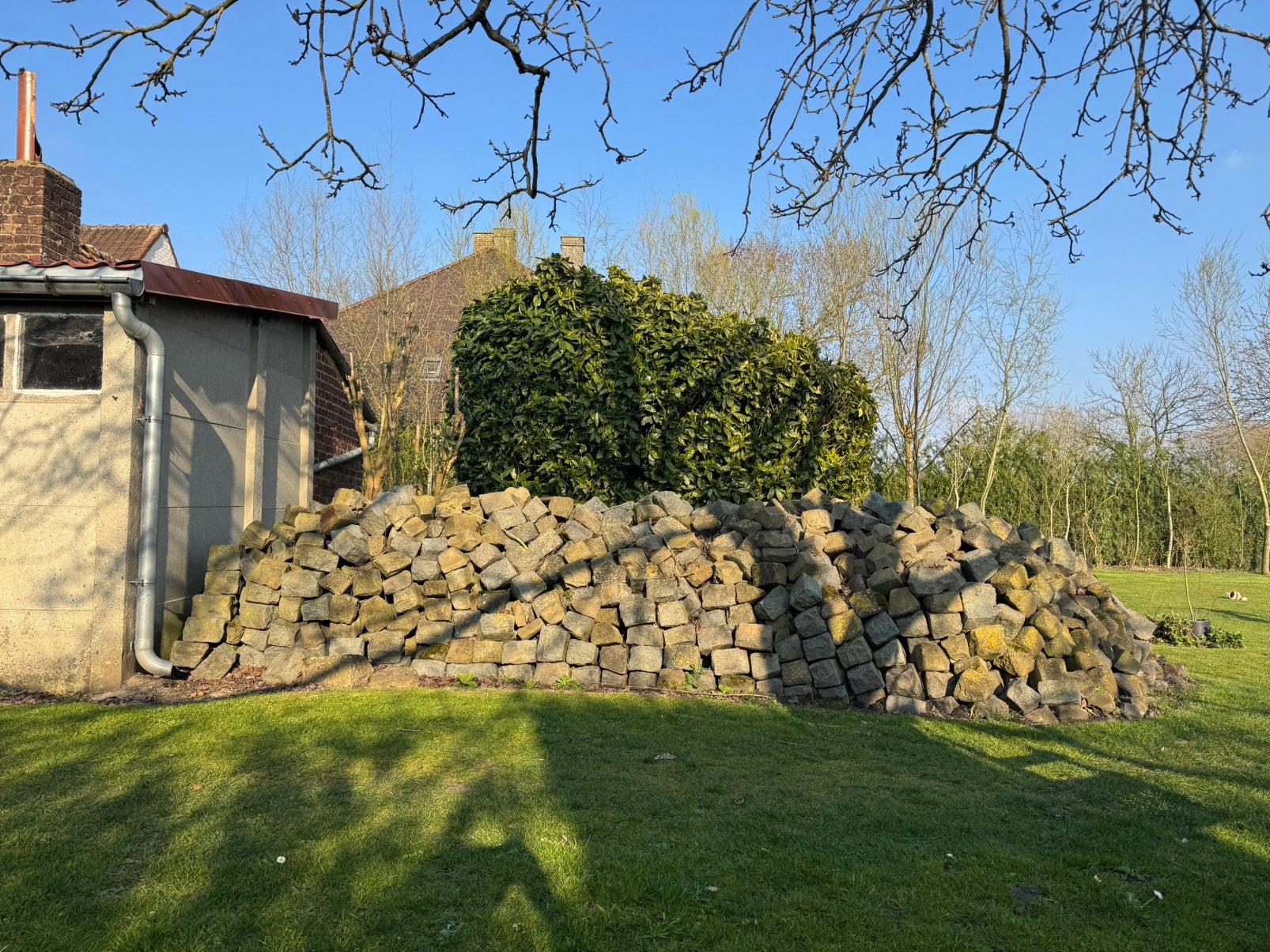 Granieten kasseien te koop, ca. 400 stuks, Ophalen, Klinkers, Zo goed als nieuw, Natuursteen