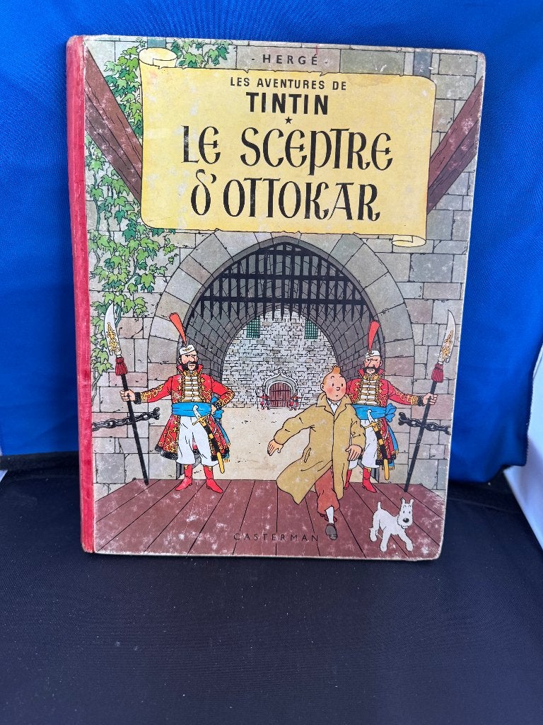 Tintin le sceptre d’Ottokar harde kaft 1962, Livres, Une BD, Utilisé, Envoi, Herge