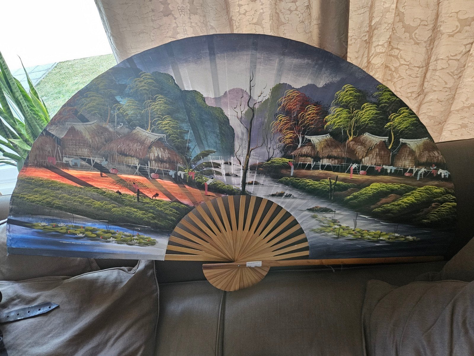 waaier, Ophalen, Gebruikt, Oosters, 152 cm