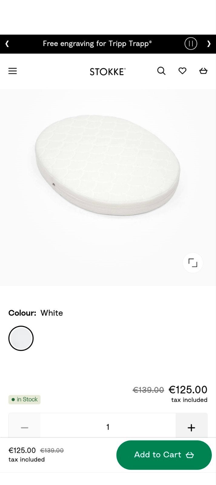 Stokke mini mattress and aerosleep, Ophalen