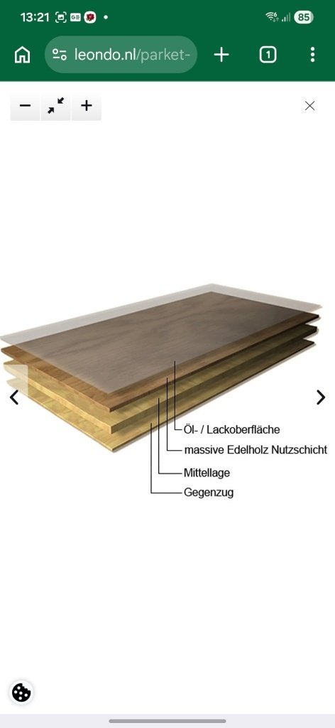 Parket, Doe-het-zelf en Bouw, 30 cm of meer, Nieuw, 10 m² of meer, Hout