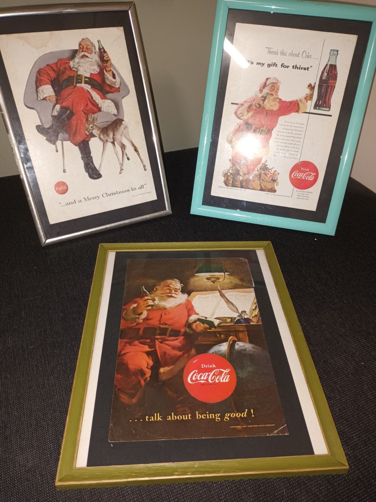 3 Originele Vintage Coca-Cola Christmas Reclames (Jaren '50), Verzamelen, Ophalen of Verzenden, ###, ###, ###