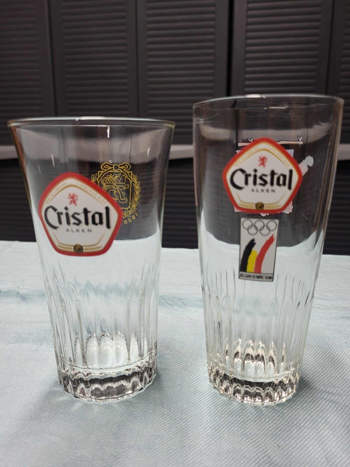 Cristal glas 75 jaar . Glas met Etienne de Wilde., Ophalen