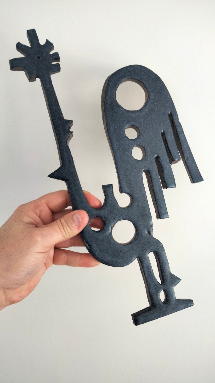 vintage studio keramiek abstract wall art plaque, Ophalen of Verzenden