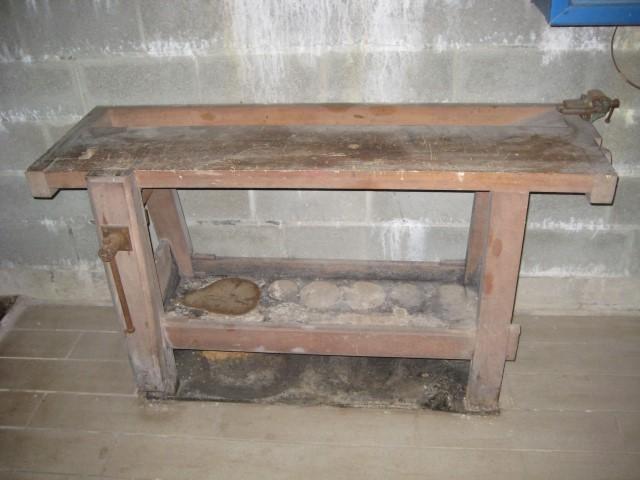 Beuken werkbank met bankschroef 275 EURO, Ophalen, Gebruikt, Bankschroef