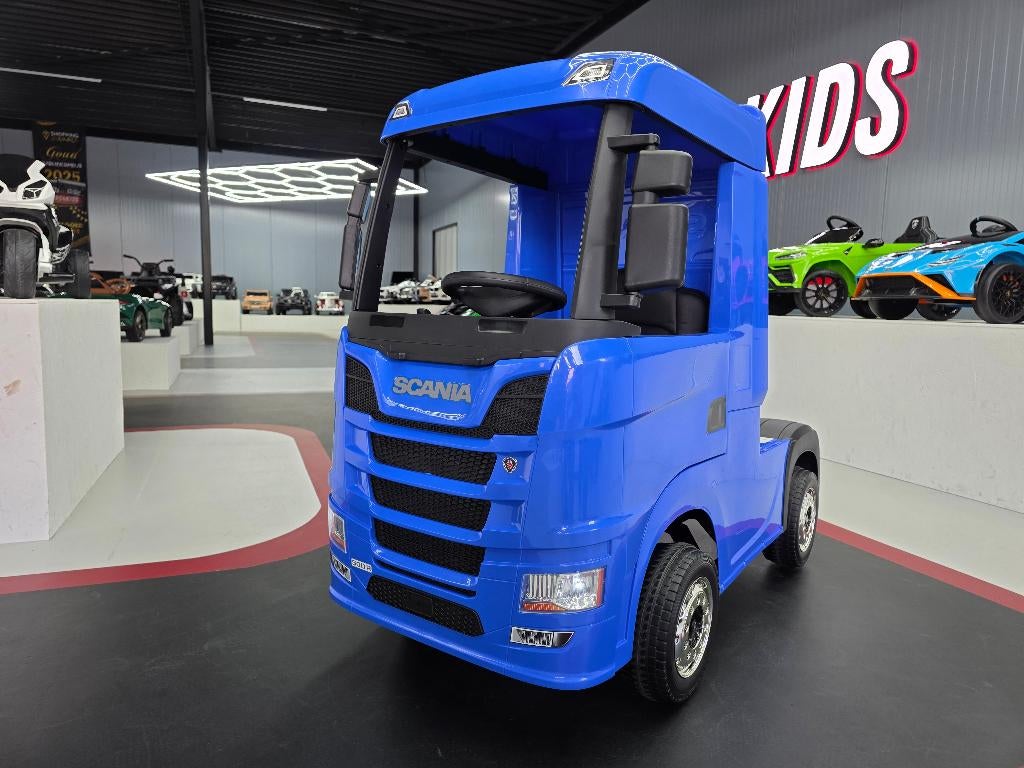 Kinder vrachtwagen Scania - soft start - leren zit - met RC, Ophalen of Verzenden, Nieuw, Afstandsbediening