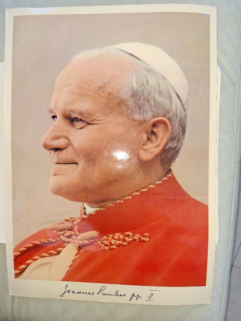 poster paus Johannes Paulus II, Verzamelen, Ophalen, Gebruikt, Overige onderwerpen, Prent