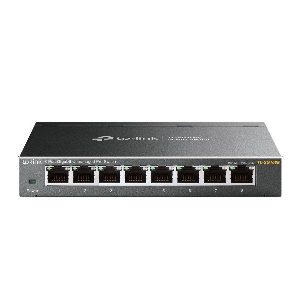 TP-Link TL-SG108E (Hardware V2) | 8-Poorts Gigabit Switch, Computers en Software, Ophalen, Zo goed als nieuw
