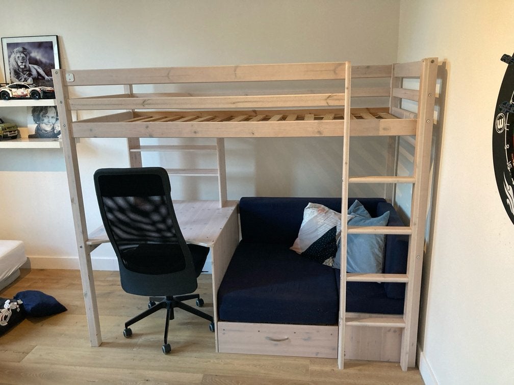 hoogslaper met bureau en extra slaapplaats, 100 cm, 210 cm, Une personne, Enlèvement