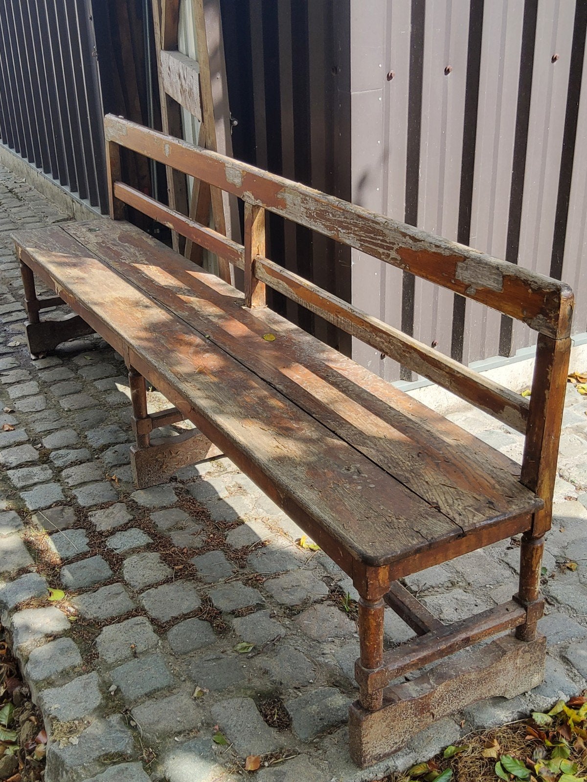 houten oude antieke tuinbank, Ophalen