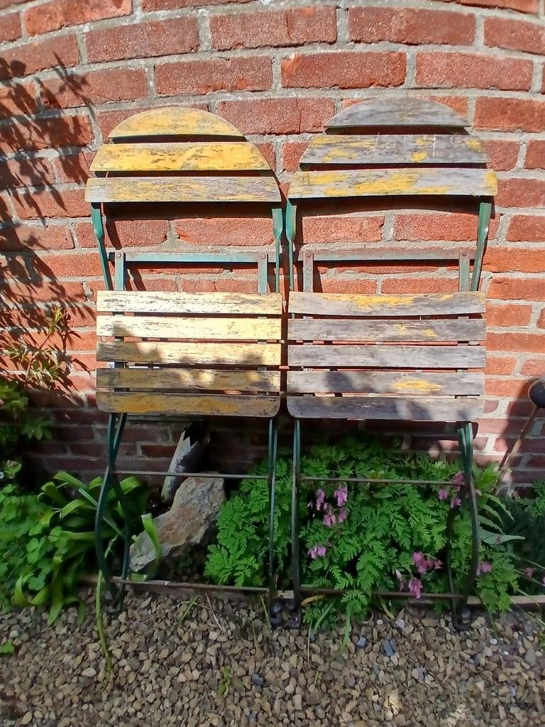 Deux anciennes chaises de terrasse, Jardin & Terrasse, Enlèvement