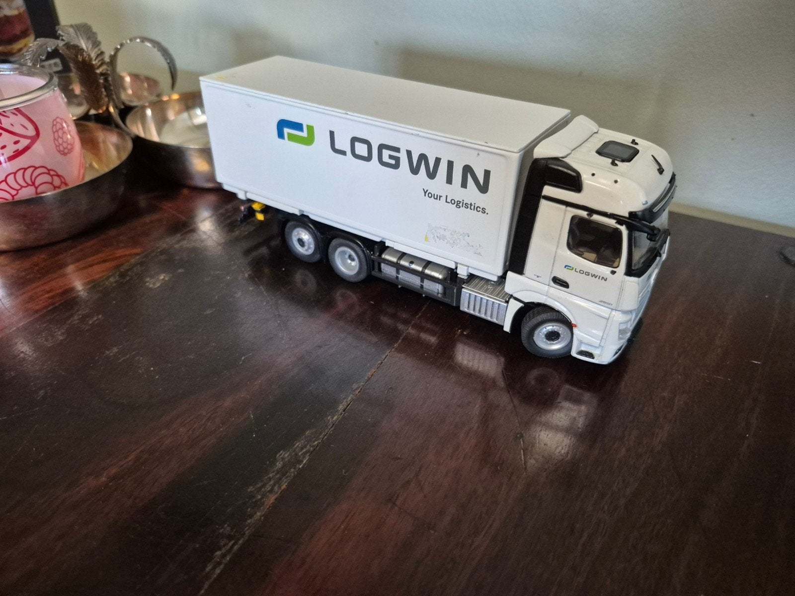 Mercedes-Benz Actros FH25 6x2 logwin NZG dieca, Ophalen of Verzenden, Bus of Vrachtwagen, NZG
