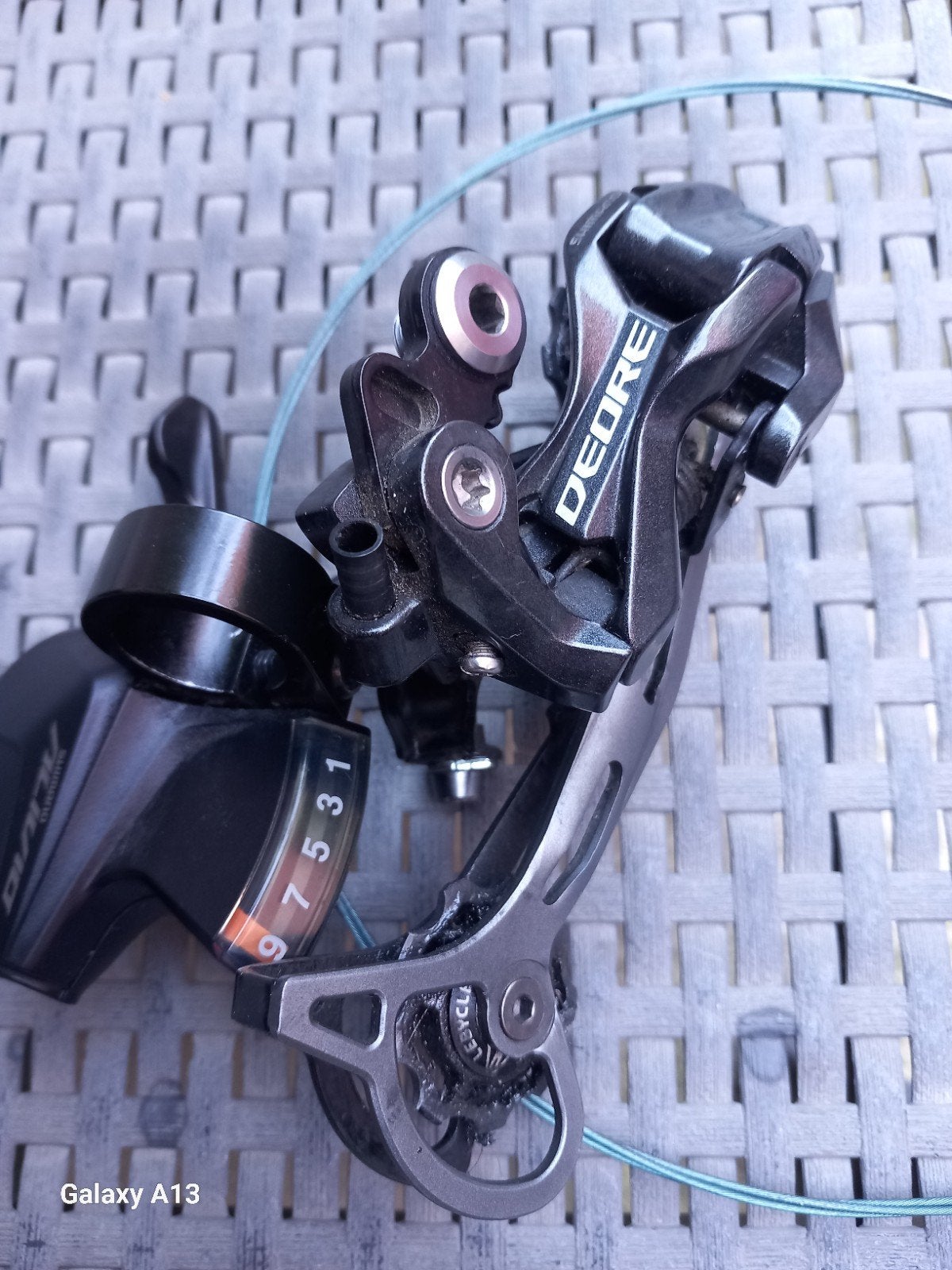 derailleur arriere deore 9 v, Schimano, Enlèvement ou Envoi, Comme neuf, Dérailleur ou Chaîne