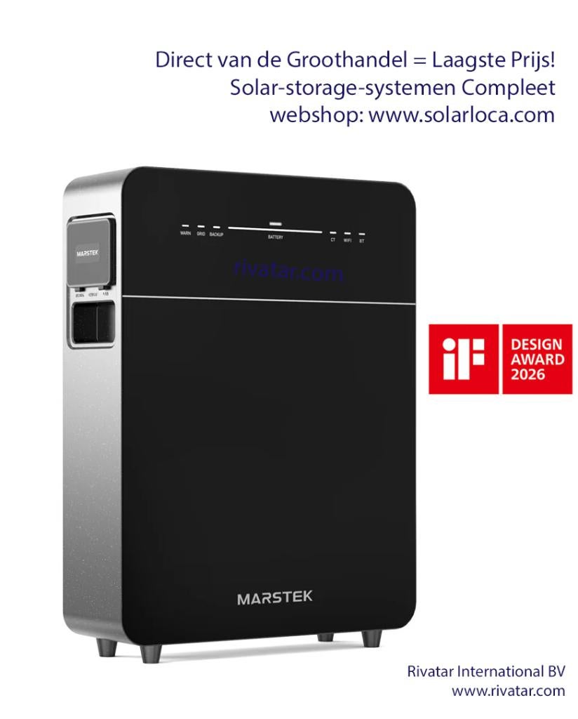 Marstek Venus E 3.0 thuisbatterij 5.12 kWh, Ophalen, Nieuw, Overige typen, 200 wattpiek of meer