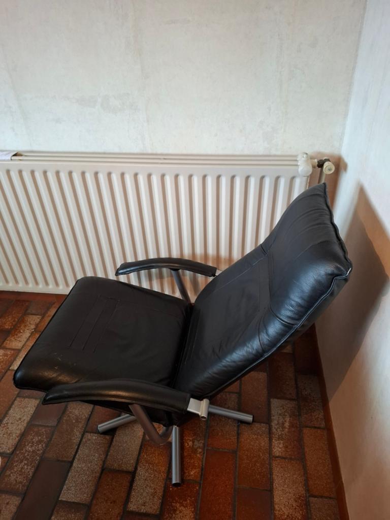 Lederen relaxzetel, goede staat, Huis en Inrichting, Fauteuils, Ophalen