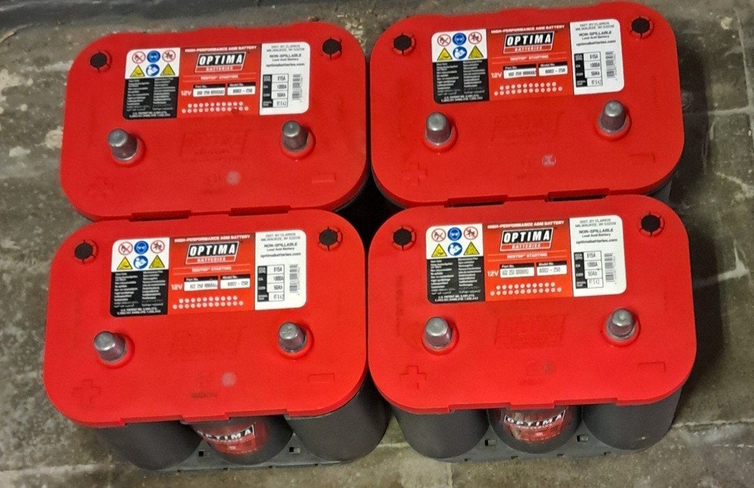 4 batterijen 12v50 ah, Auto-onderdelen, Ophalen