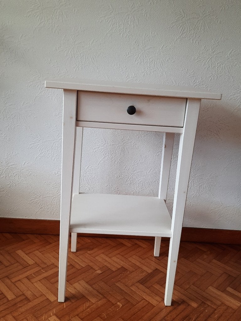 Wit bijzet tafeltje, Ophalen, Gebruikt, 60 cm of meer