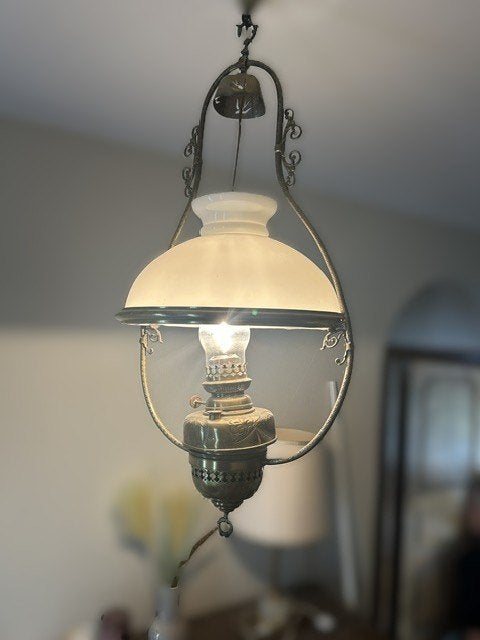 suspension style lampe a petrole, Enlèvement