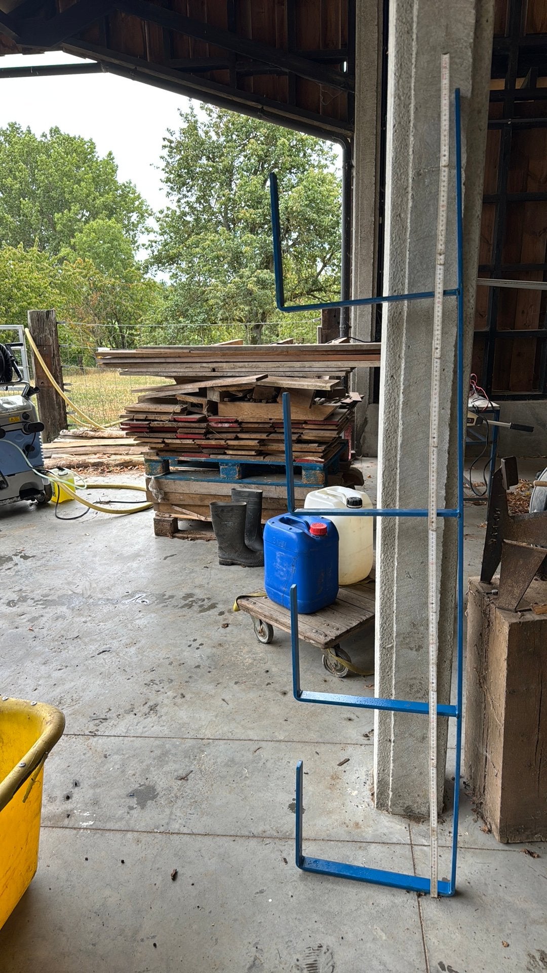 Metalen rek voor lange stukken hout, letaal, buizen ……, Doe-het-zelf en Bouw, Metalen, Ophalen, Gebruikt