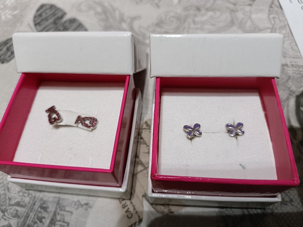 Oorbellen/oorringen voor meisjes (twice as Nice en Orage), Bijoux, Sacs & Beauté, Boucles d'oreilles, Puces ou Clous, Comme neuf