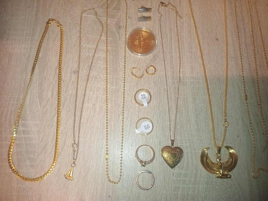 lot bijoux plaquer or et divers, Enlèvement ou Envoi, Or