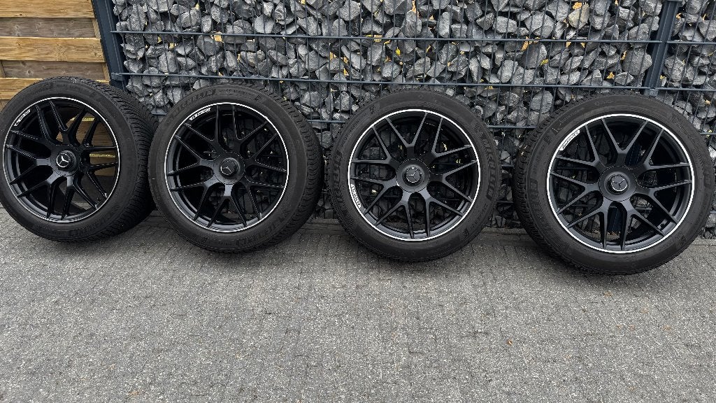 Mercedes GLE AMG Winterwielen/ velgen 21 inch zwart + Banden, Ophalen, Gebruikt, Band(en), Terreinwagen