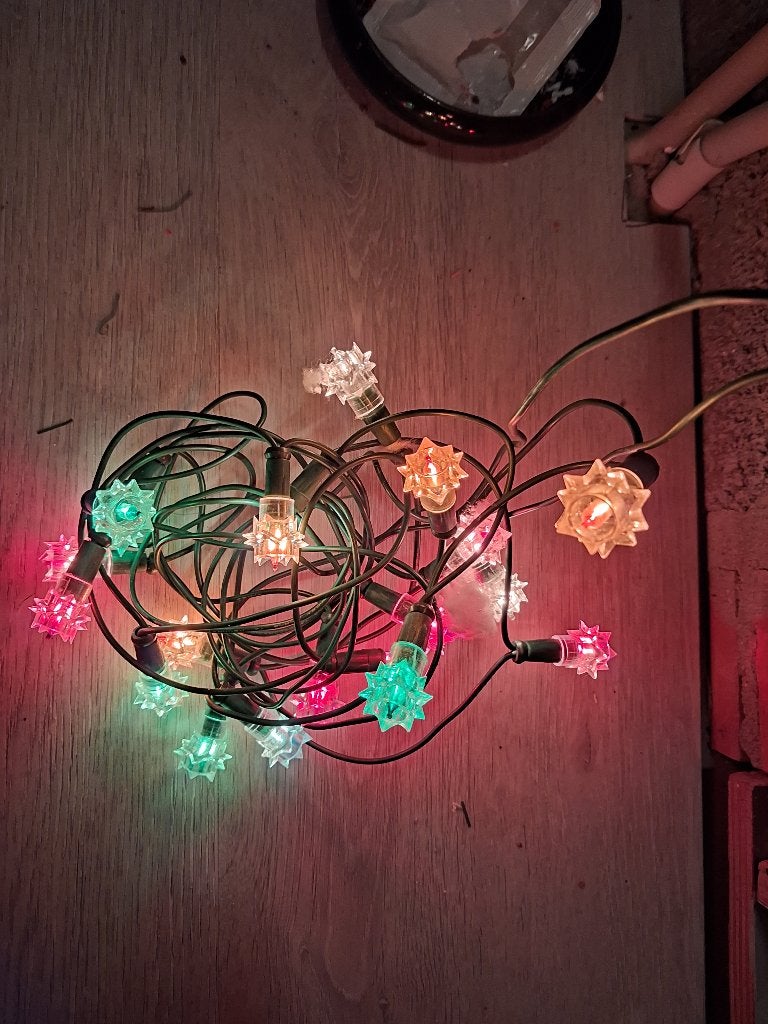 Vintage kerstlampjes, Ophalen, Gebruikt