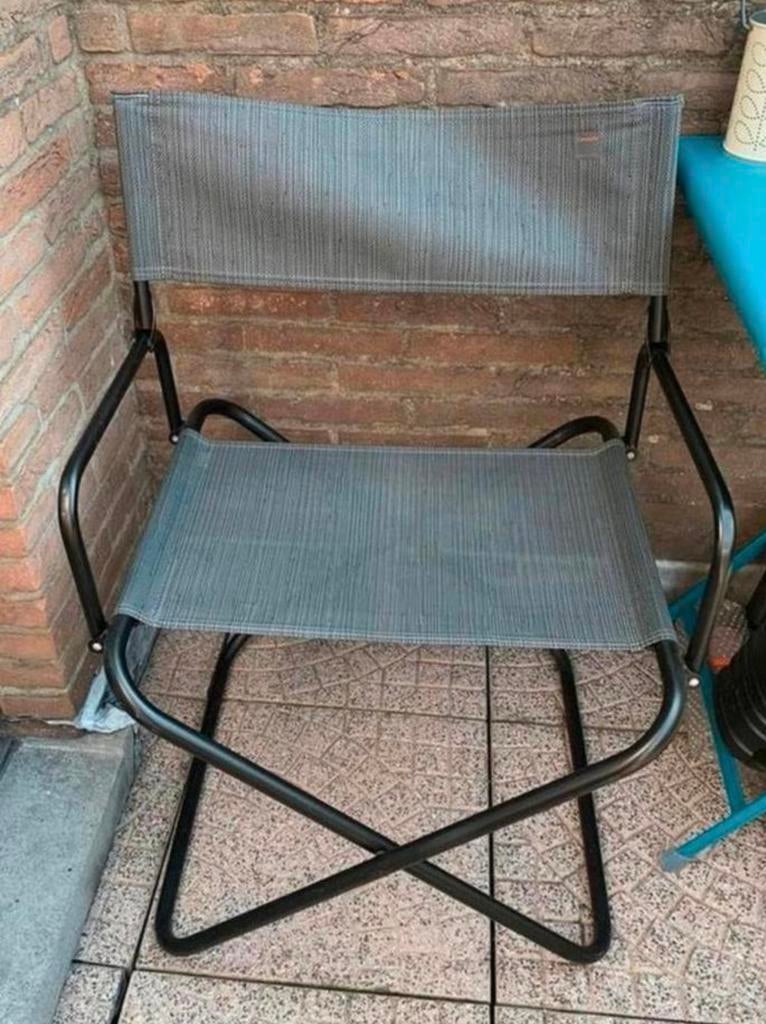 Prachtige stevige grijze tuin / terrasstoel Lafuma, Ophalen, Zo goed als nieuw