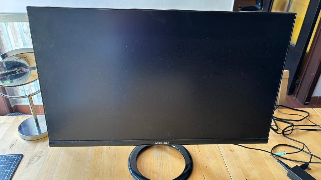 Medion 27 inch Full HD LED monitor HDMI VGA, Computers en Software, Monitoren, Ophalen, Hoofdtelefoonaansluiting, HDMI, Medion