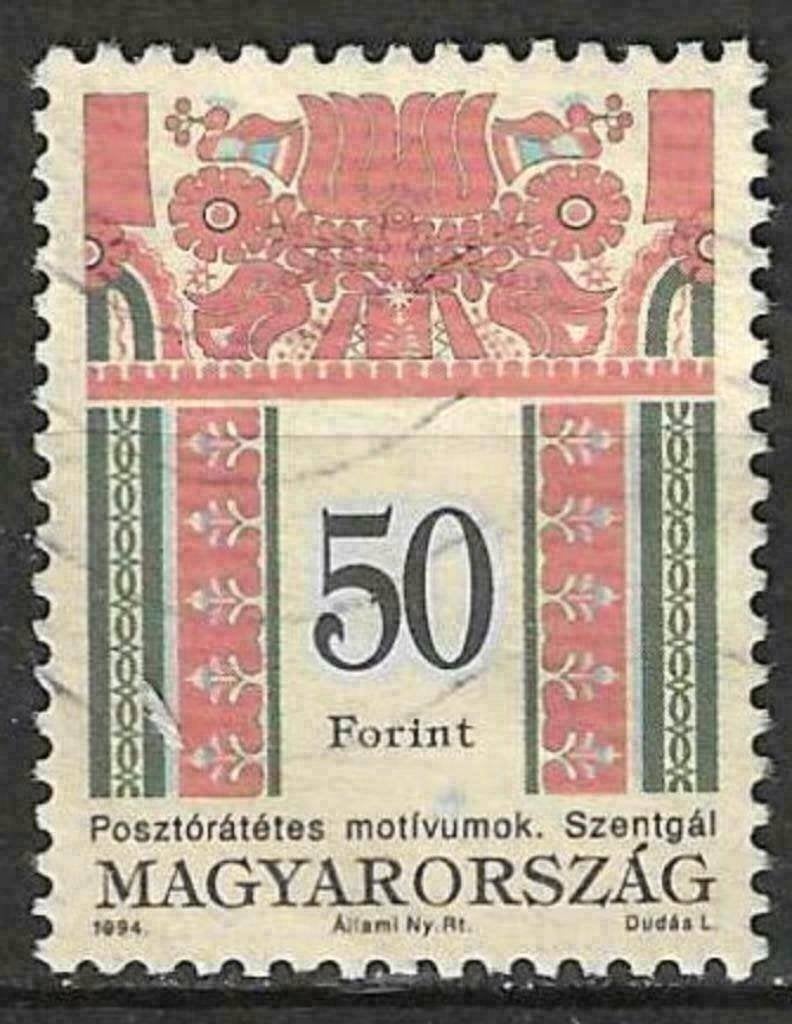 Hongarije 1994 - Yvert 3481 - Folkloristische motieven (ST), Verzenden, Gestempeld