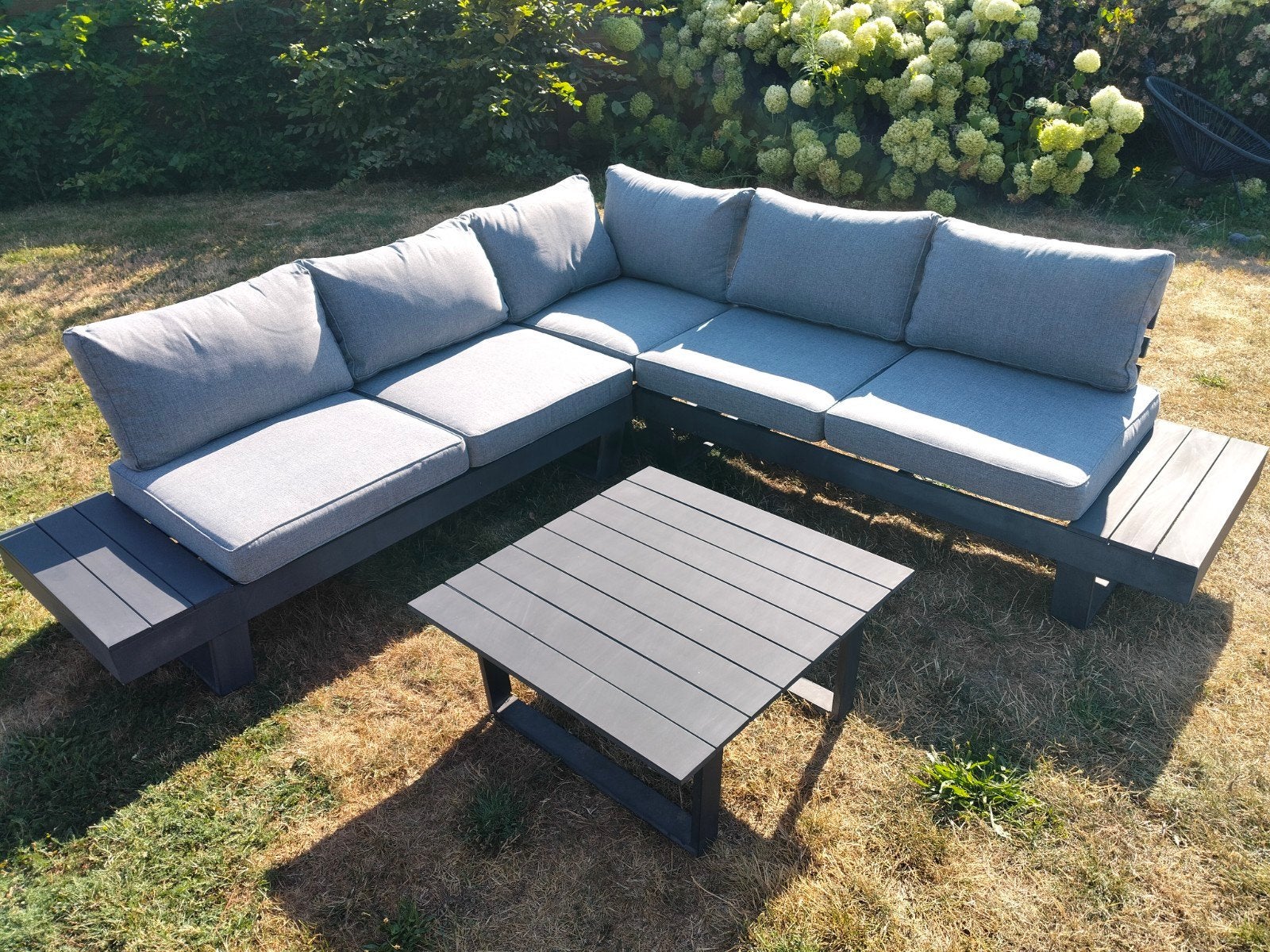 Loungeset Vinci L-vorm aluminium zo goed als nieuw, Tuin en Terras, Ophalen, Aluminium, Loungeset