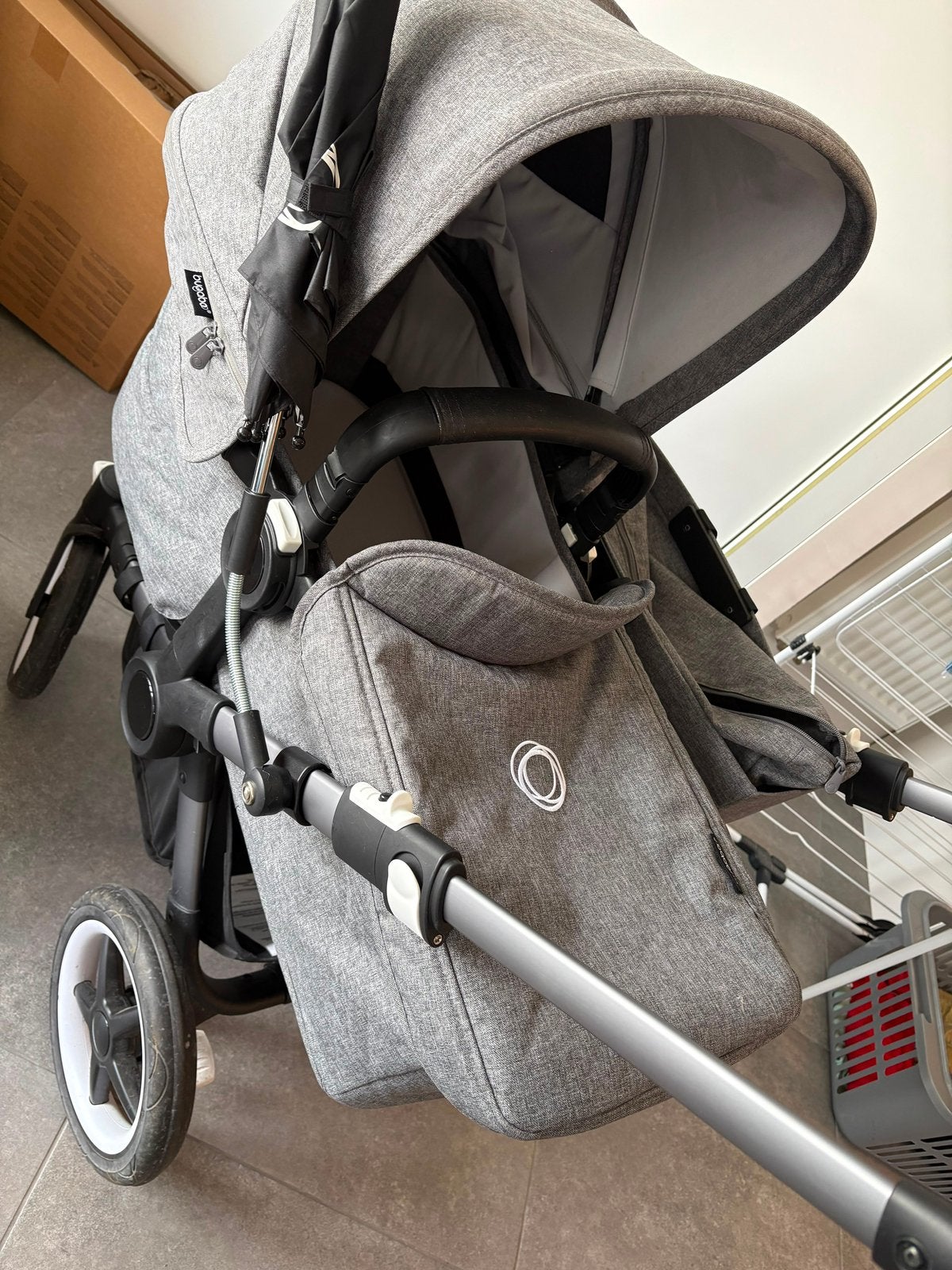 Poussette double Bugaboo Donkey 6, Enlèvement, Comme neuf, Autres marques, Couverture pieds