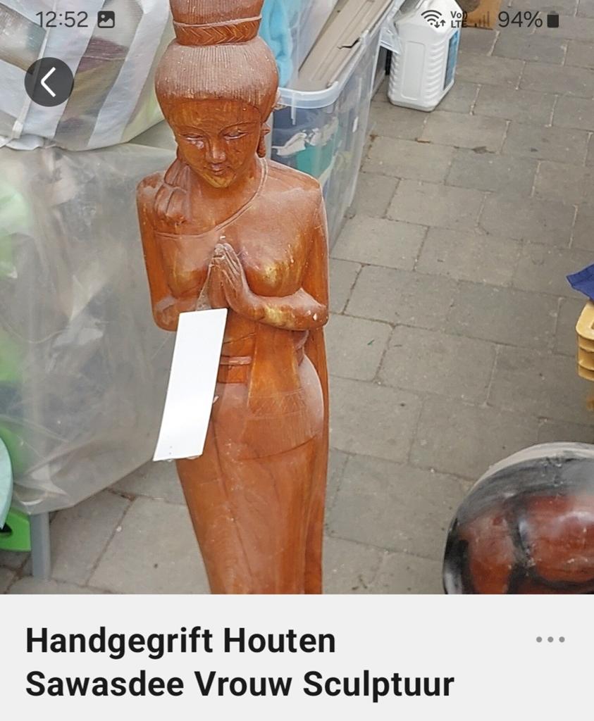 Houten beeld, Antiek en Kunst, Ophalen, Hout, Beeld