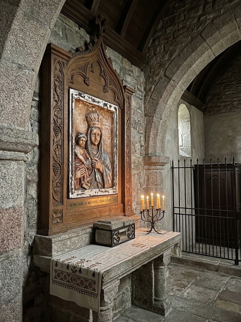 Antieke Houten Icoon afbeelding Maria en Jezus Datering 1875, Ophalen