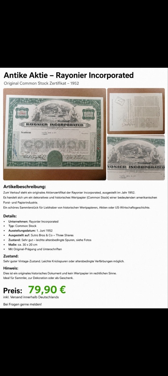 rayonier, Ophalen of Verzenden
