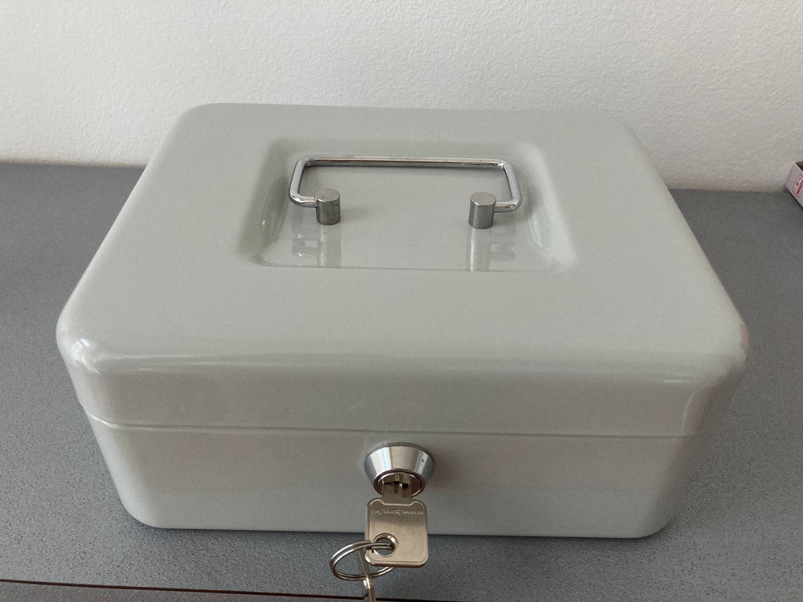 Coffre en acier + compartiment monnaie, Maison & Meubles, Enlèvement, Utilisé, Métal