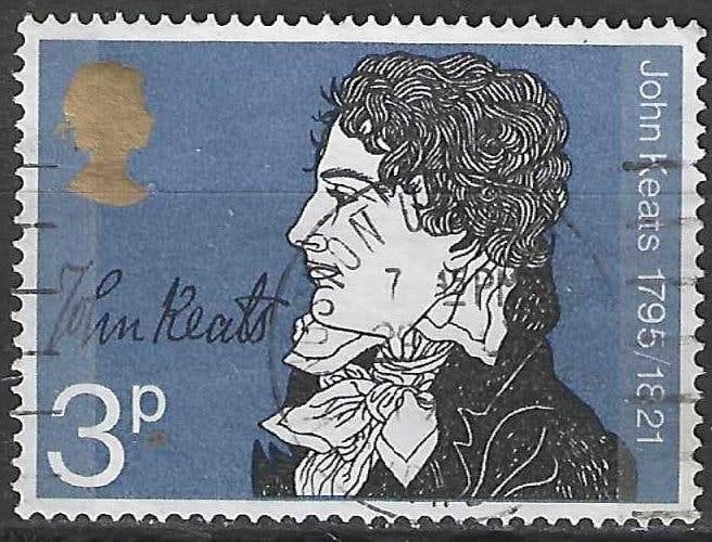 Groot-Brittannie 1971 - Yvert 640 - John Keats (ST), Postzegels en Munten, Verzenden, Gestempeld