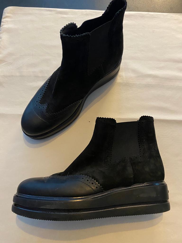 HOGAN lage boots, splinternieuw, Ophalen, Zwart, Lage of Enkellaarzen, Nieuw