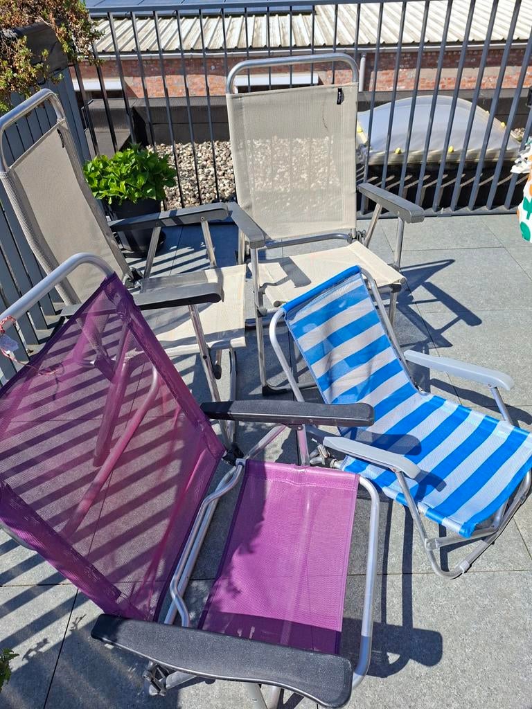 Wegens inactive gebruik verkoop ik hier mijn strandstoelen,, Caravans en Kamperen, Ophalen