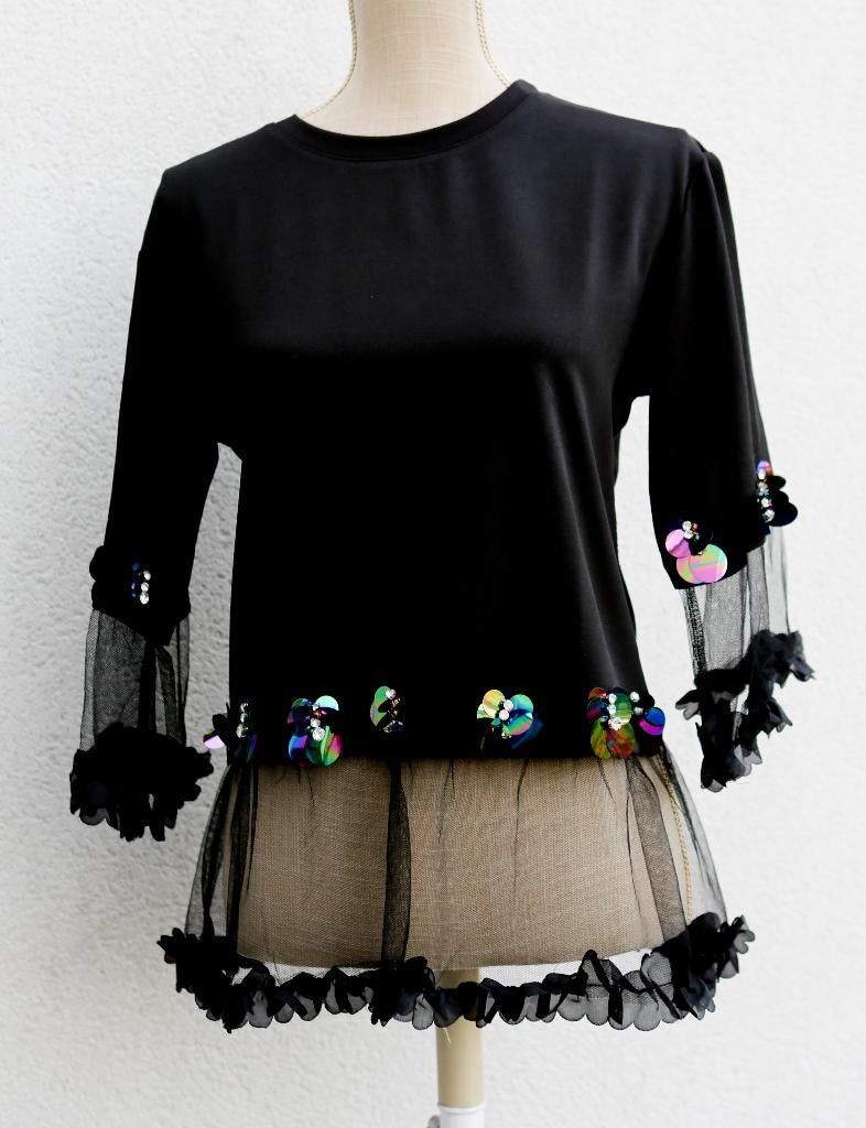 Prachtige nieuwe originele S/M blouse, Kleding | Dames, EXTELLE, Zwart, Nieuw, Ophalen of Verzenden