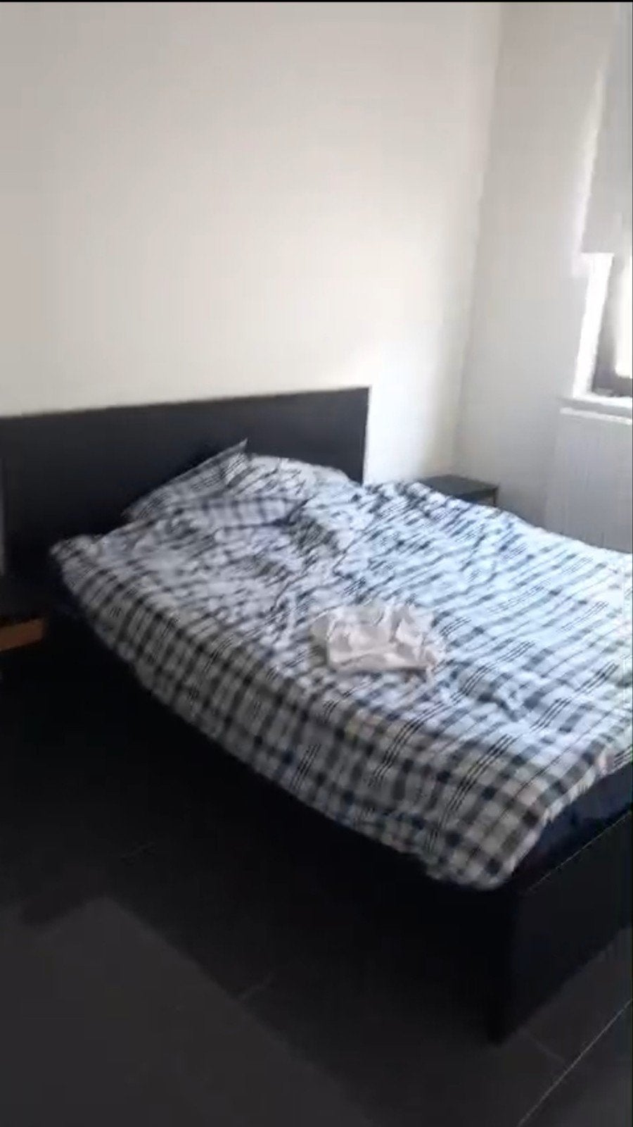 Ikea zwart bed incl lattenbodem,matras: gaat dit weekend weg, Huis en Inrichting, Ophalen, Overige materialen, Gebruikt, Zwart