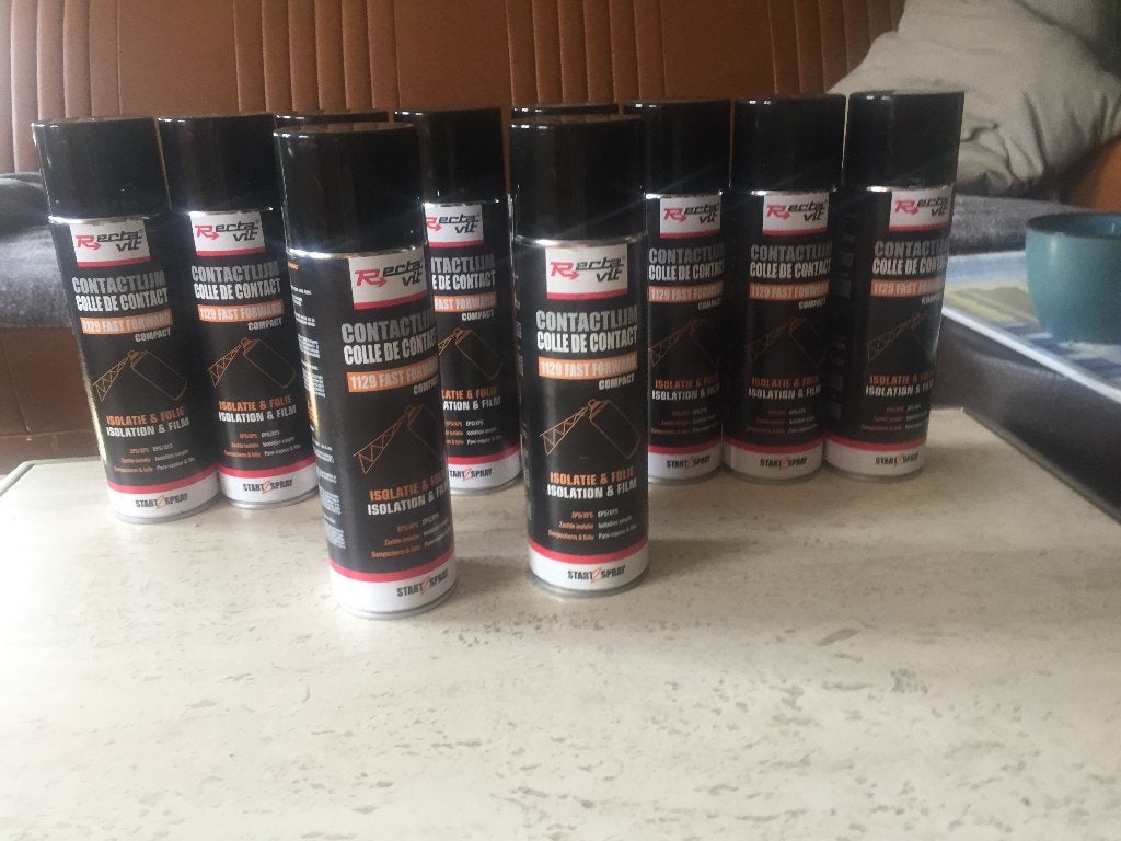 10x spuitlijm 500ml - lijmspray - contactlijm . Rectavit, Ophalen, Nieuw, Overige materialen