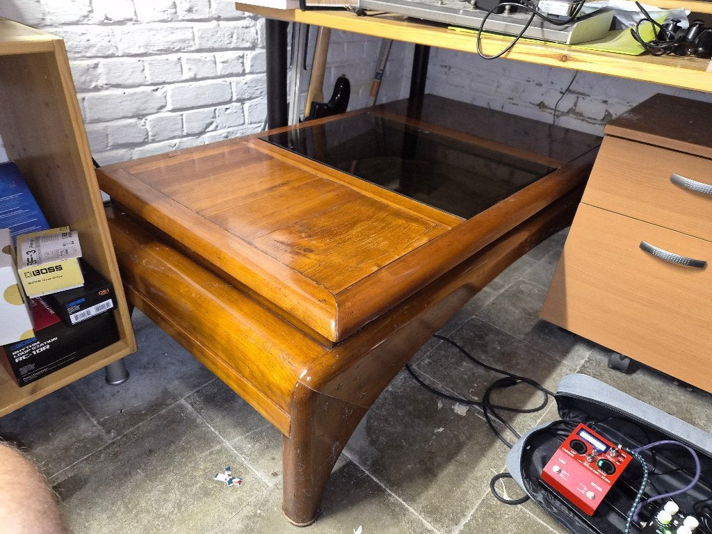 Tafel in de woonkamer, Ophalen, Gebruikt, 100 tot 150 cm, Rechthoekig