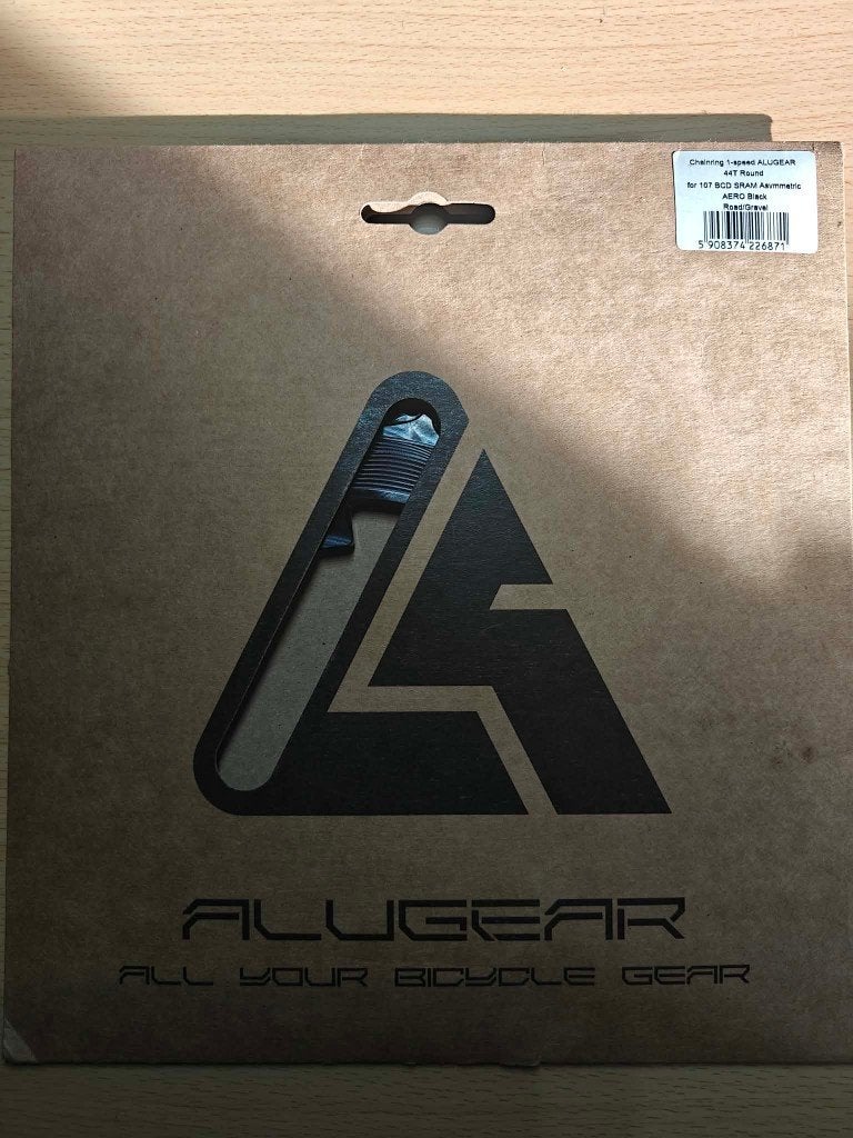 Anneau de chaîne ALUGEAR 44T pour 107 BCD SRAM, Vélos & Vélomoteurs, Neuf, Pédalier ou Pédales, Enlèvement ou Envoi, Alugear