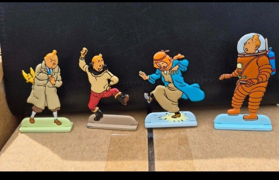 Tintin 4 figurines officielle collection, Enlèvement ou Envoi, Tintin, Comme neuf