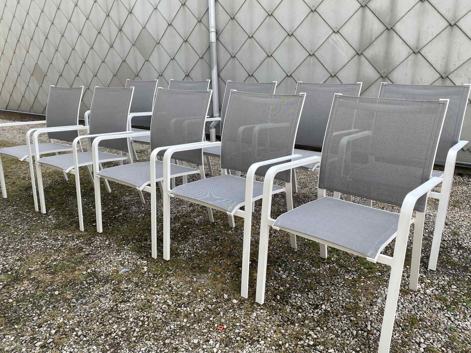 Als nieuw! Moderne stapelbaar Bristol tuinstoelen in topcond, Ophalen, Zo goed als nieuw